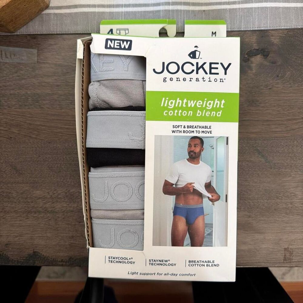 Jockey Men's White and Grey Boxers-and-briefs